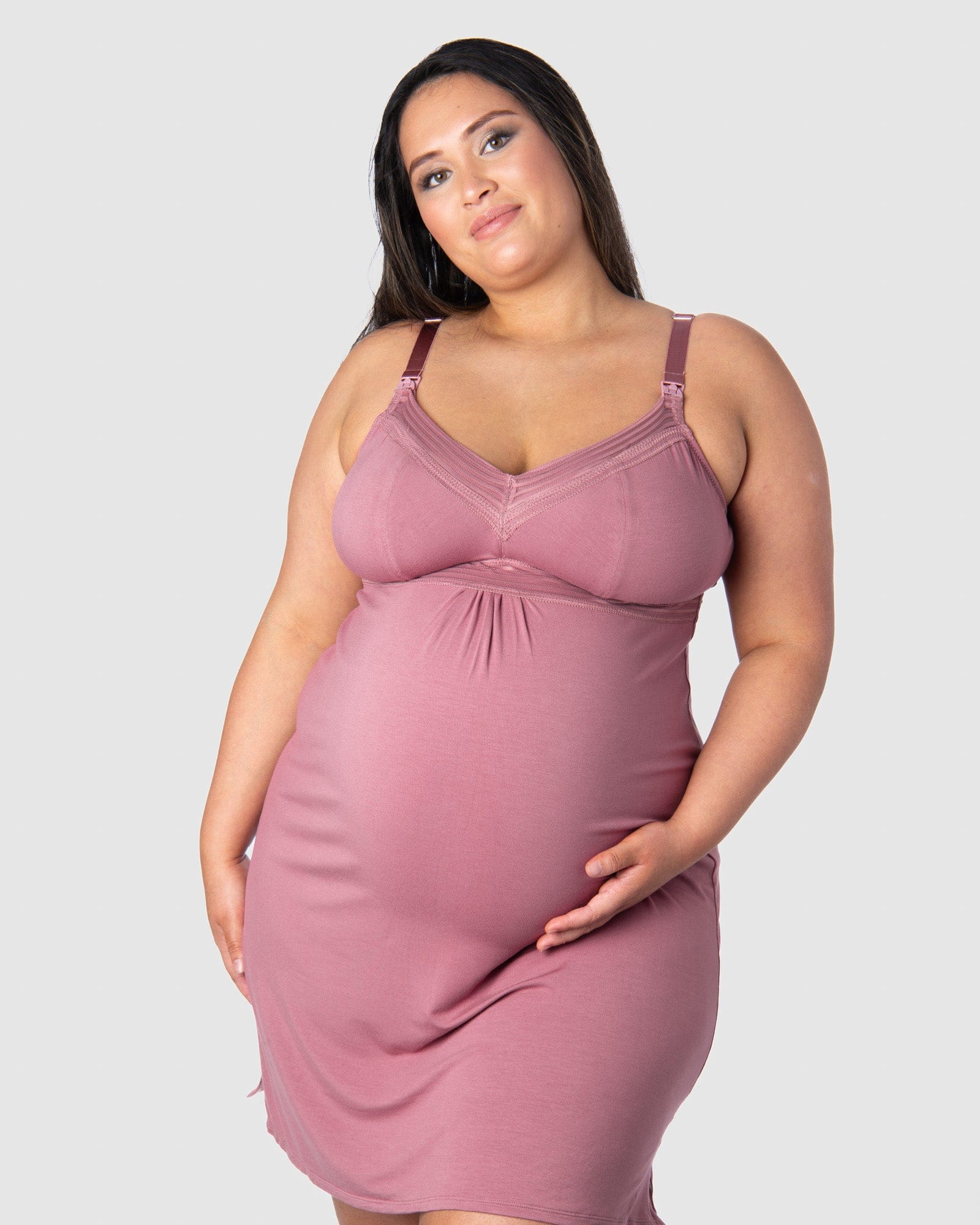 Hotmilk Dream Regular Fit Maternity & Nursing Nightie - Black - Curvy Bras