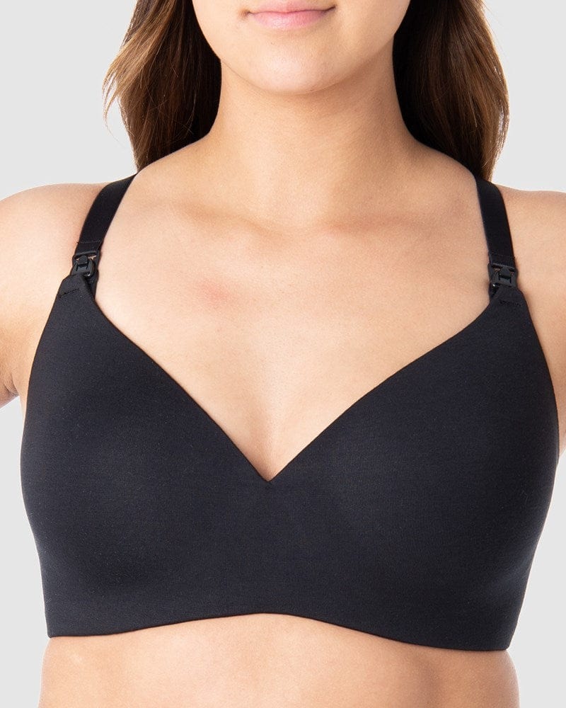 Breastfeeding bras top black closure lingerie