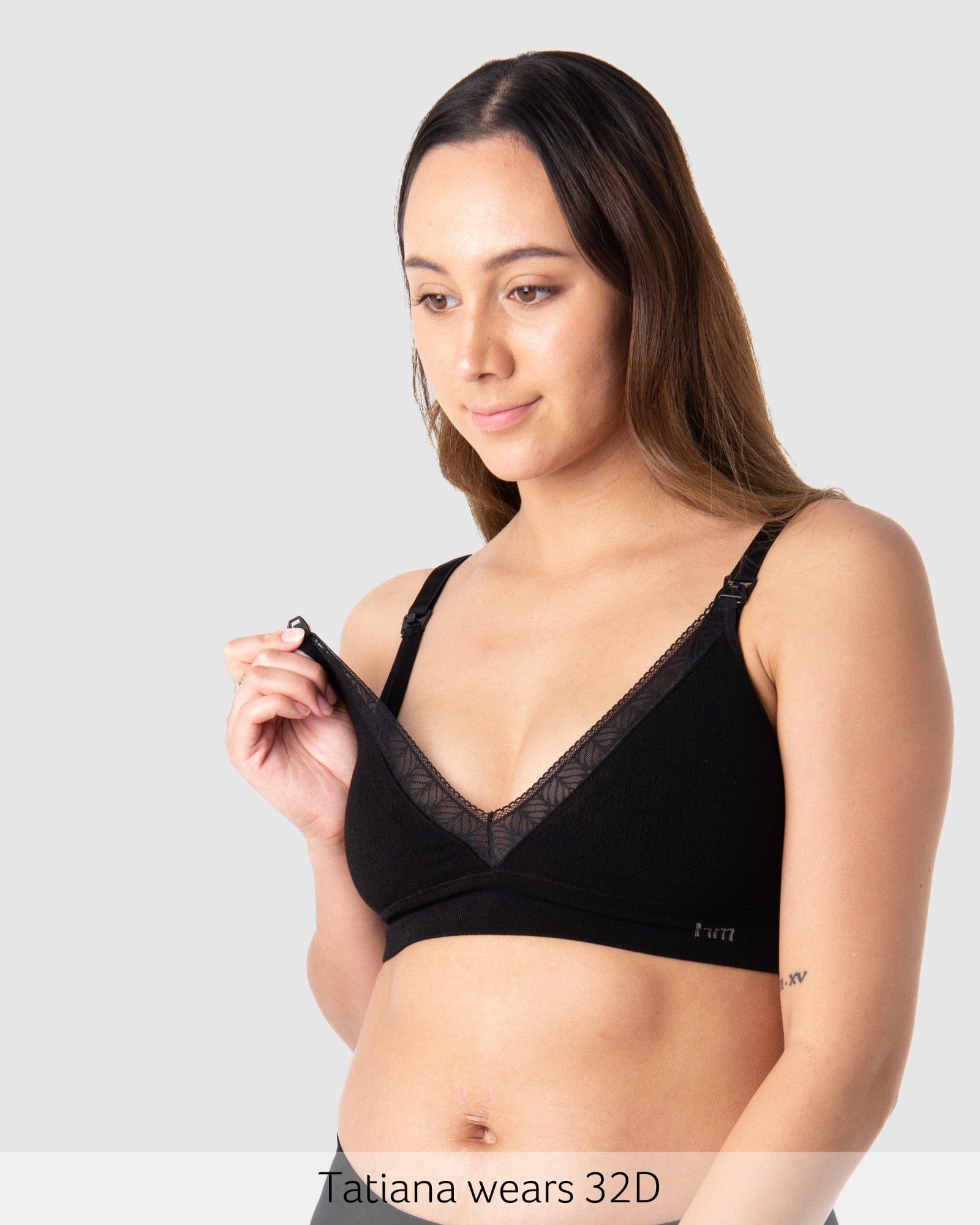 Nursing Clip featured on Caress Bamboo Wirefree Nursing Bra in Black