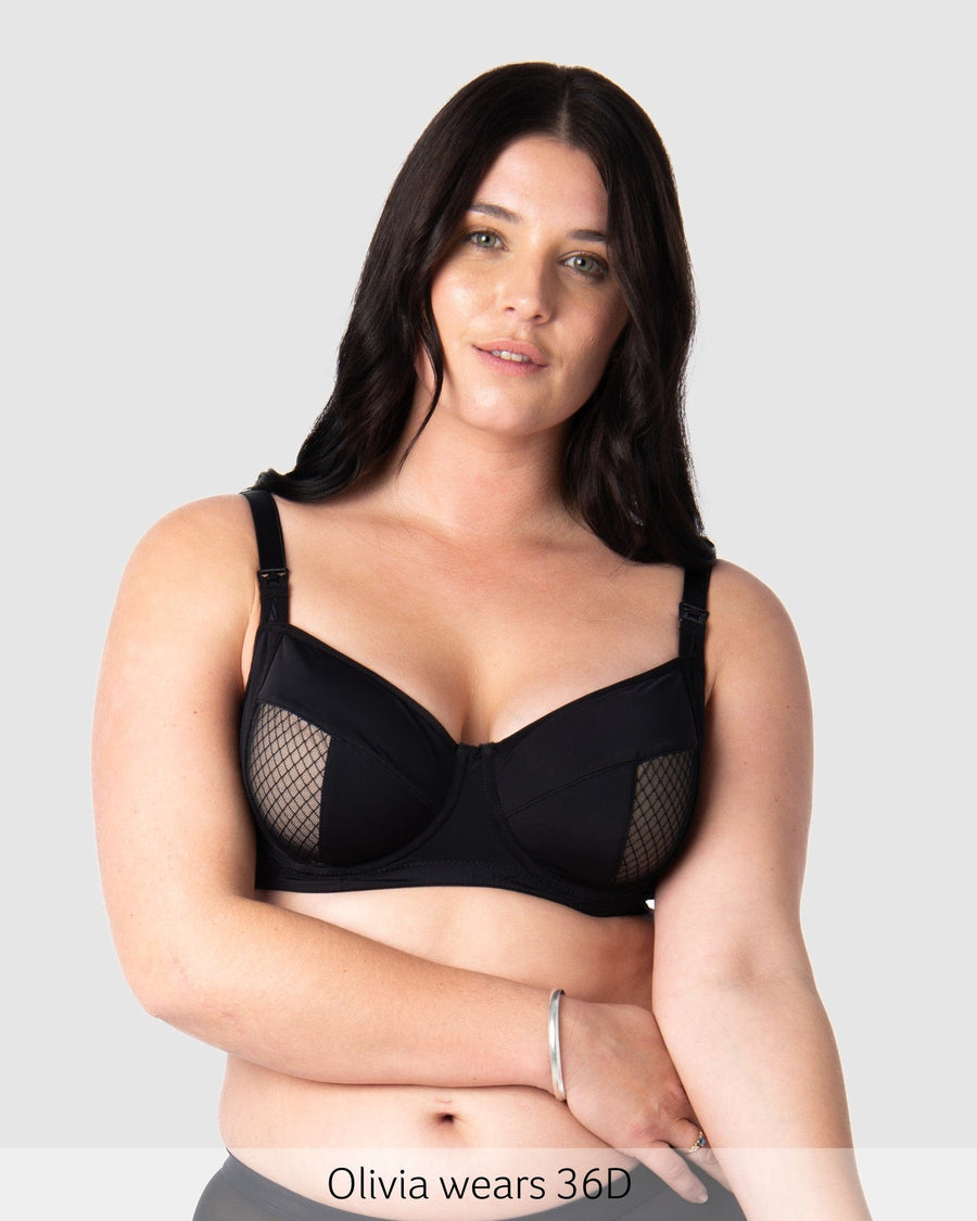 Enlighten Nursing Bra with Flexi Underwire in Black