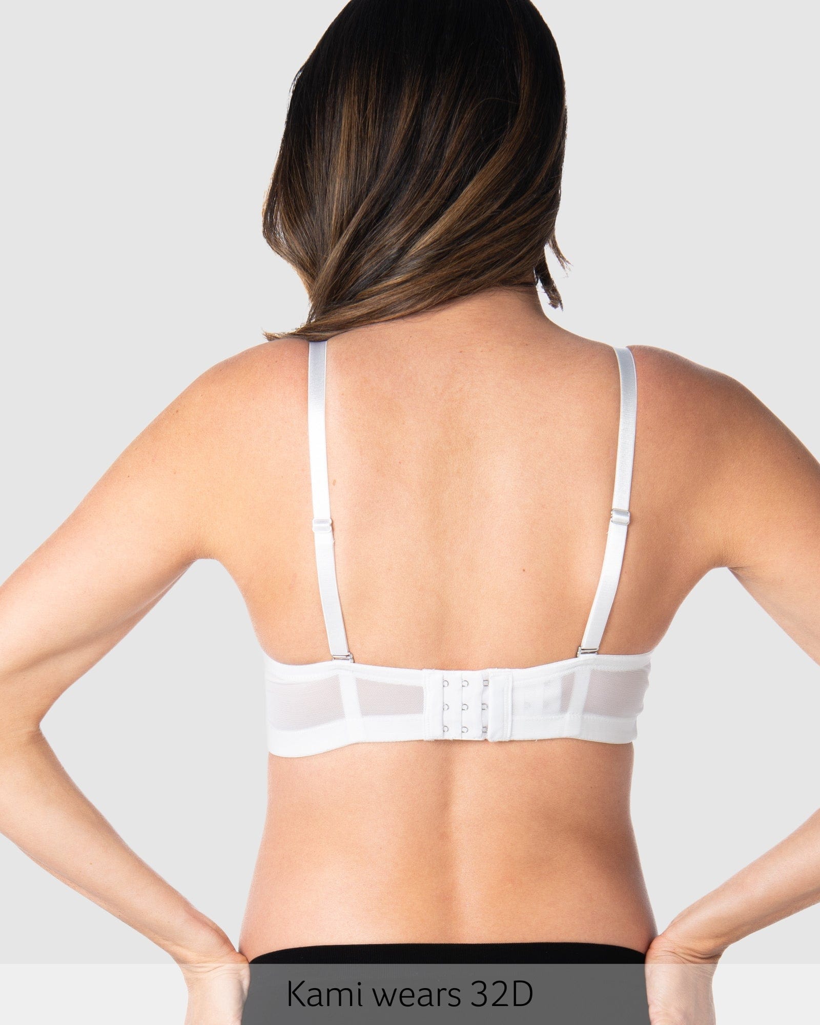 Straps worn regular on Forever Yours Contour T-shirt Nursing Bra in White