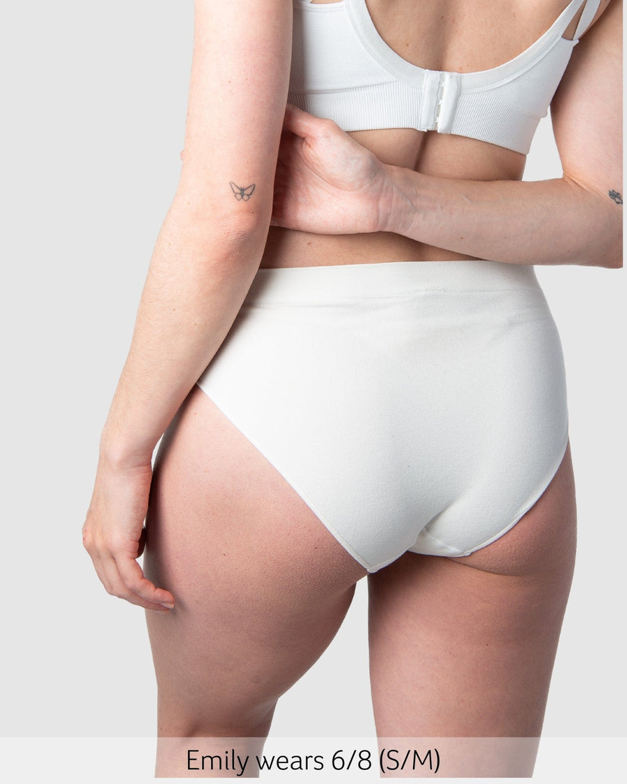 Back of My Necessity Seamless Maternity Brief in Ivory