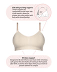 Technical features of My Necessity Wirefree Nursing Bra in Frappe