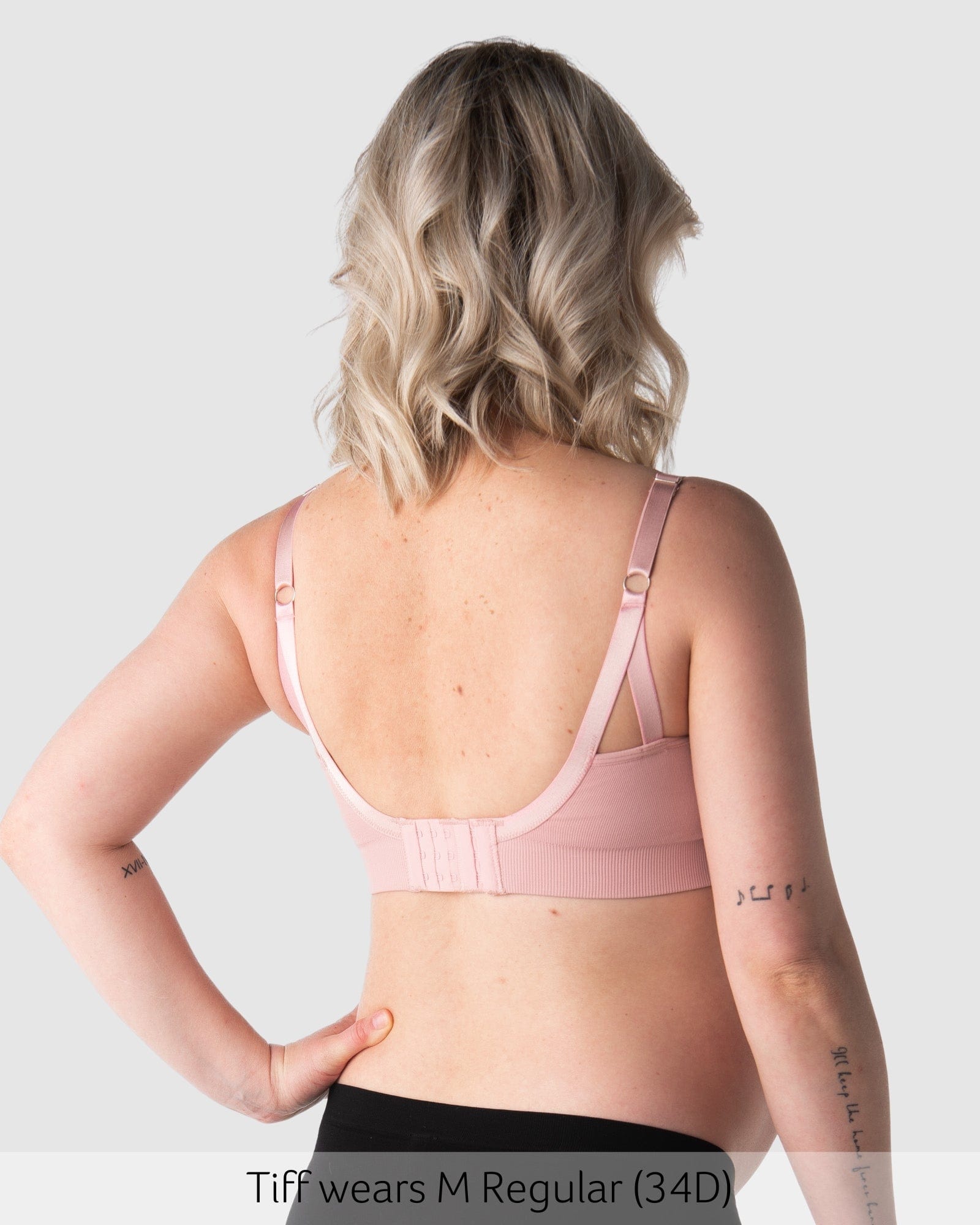 Back on My Necessity Wirefree Nursing Bra in Blush