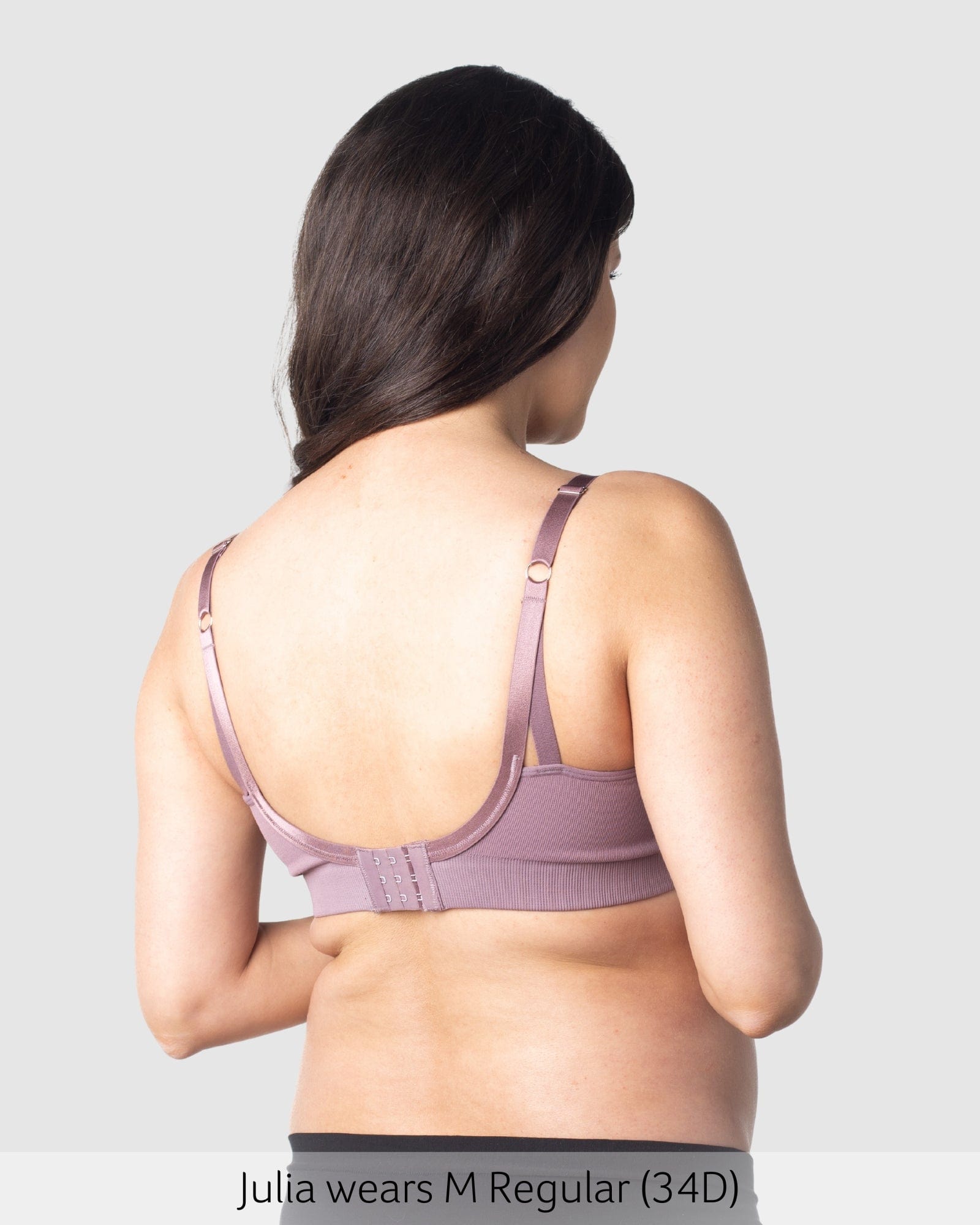 Back of My Necessity Wirefree Nursing Bra in Twilight