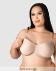 Nursing Clip on Obsession Contour Nursing Bra with Flexi Underwire in Almond