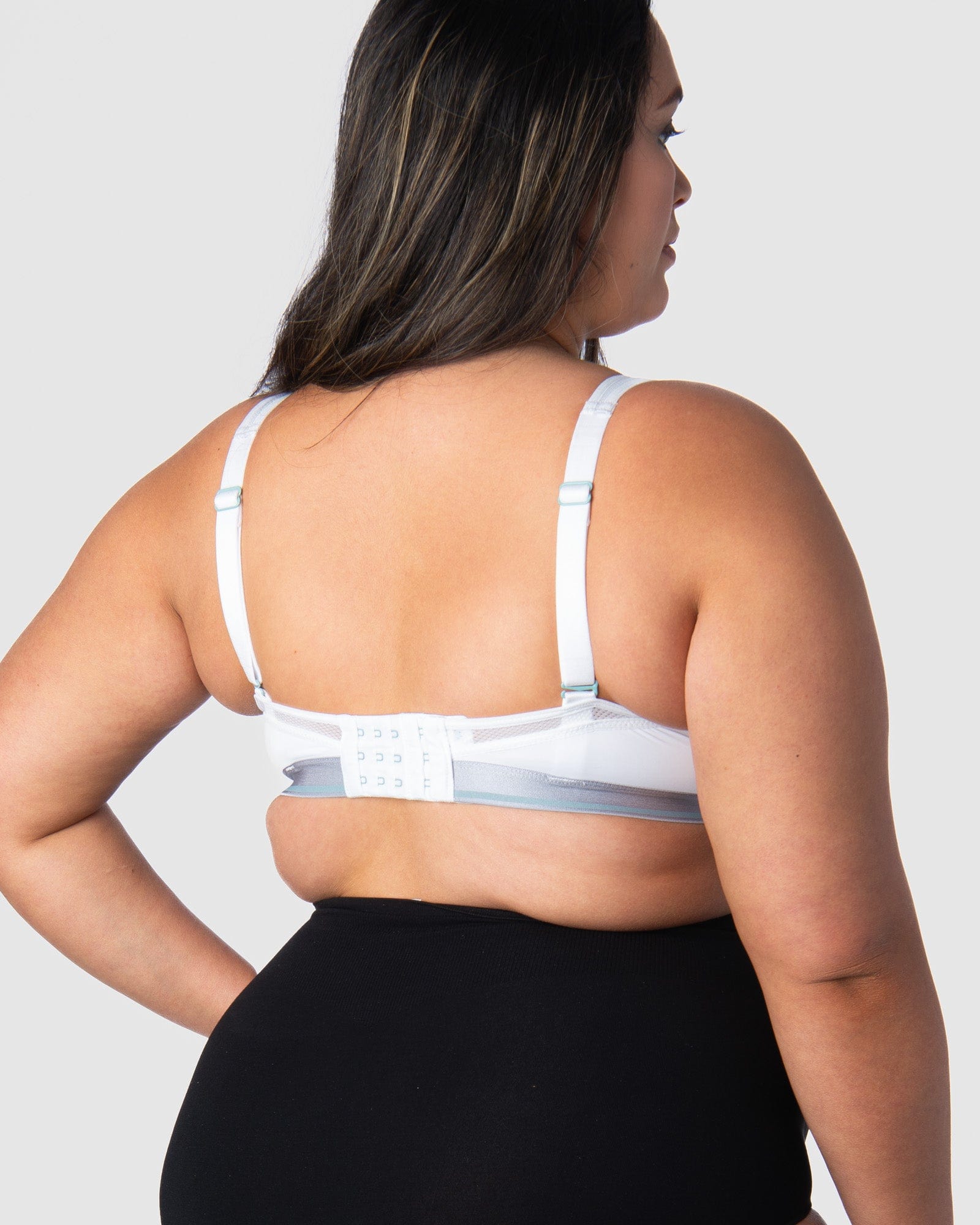 Back of Reactivate Sports Nursing Bra - White