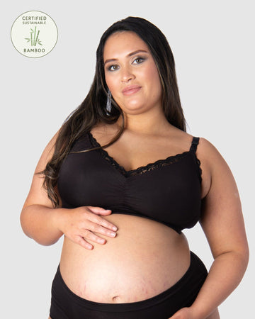 HOTmilk Lingerie - Jet Black Eclipse maternity bra. Buy @ Breastmates  Online