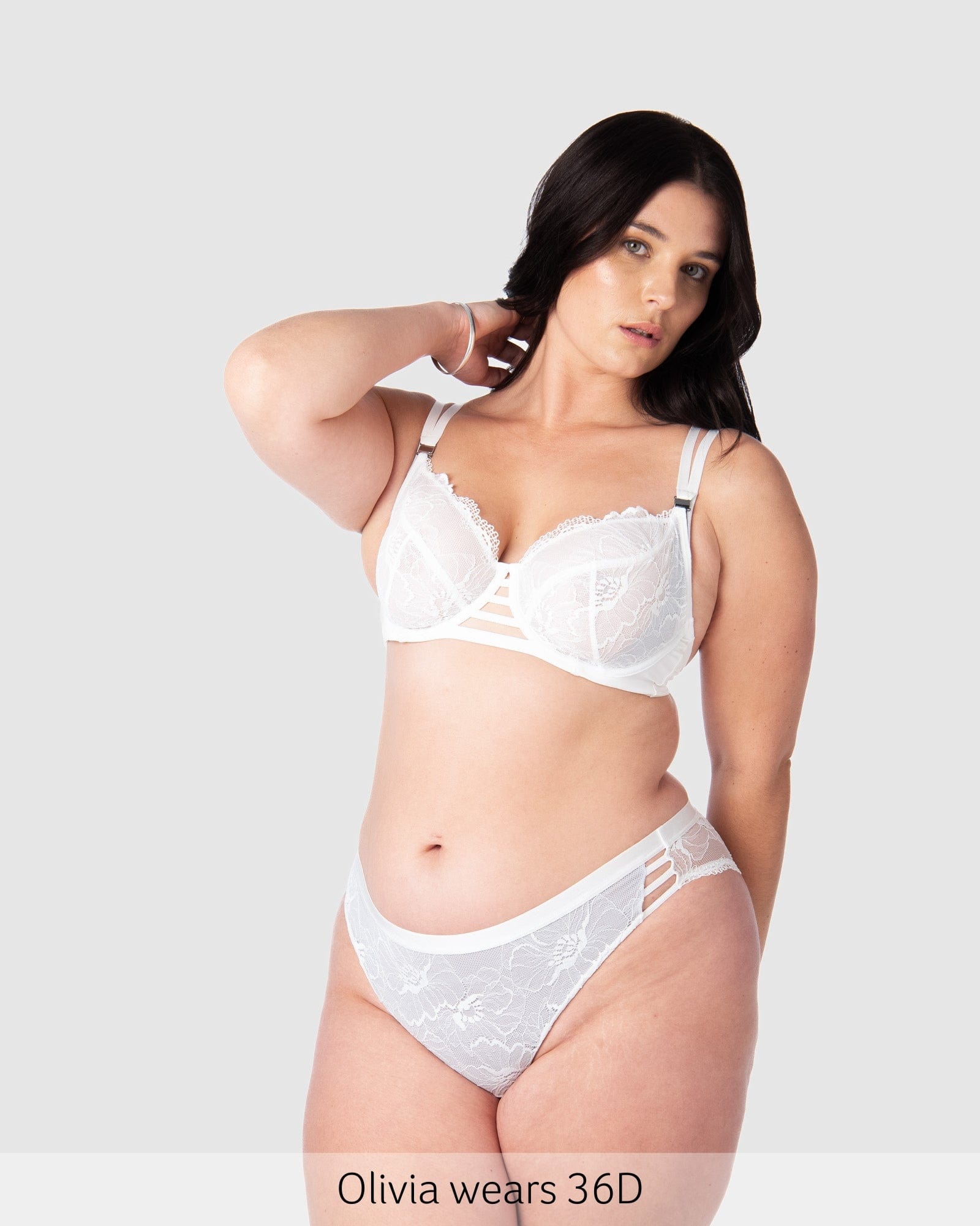 True Luxe Lace Nursing Bra - White