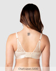 Back of Warrior Plunge Nursing Bra - Ivory