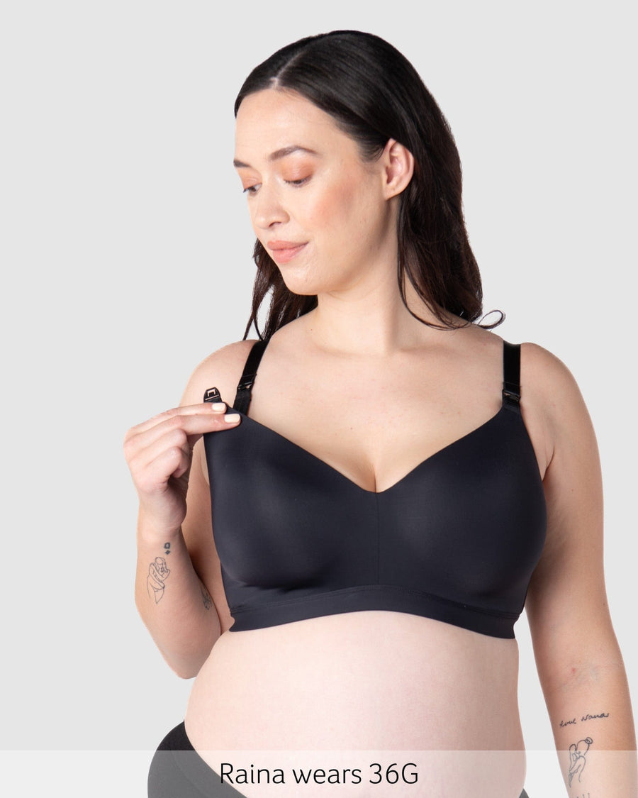 Nursing clip of Infinite T-Shirt Nursing Bra - Black