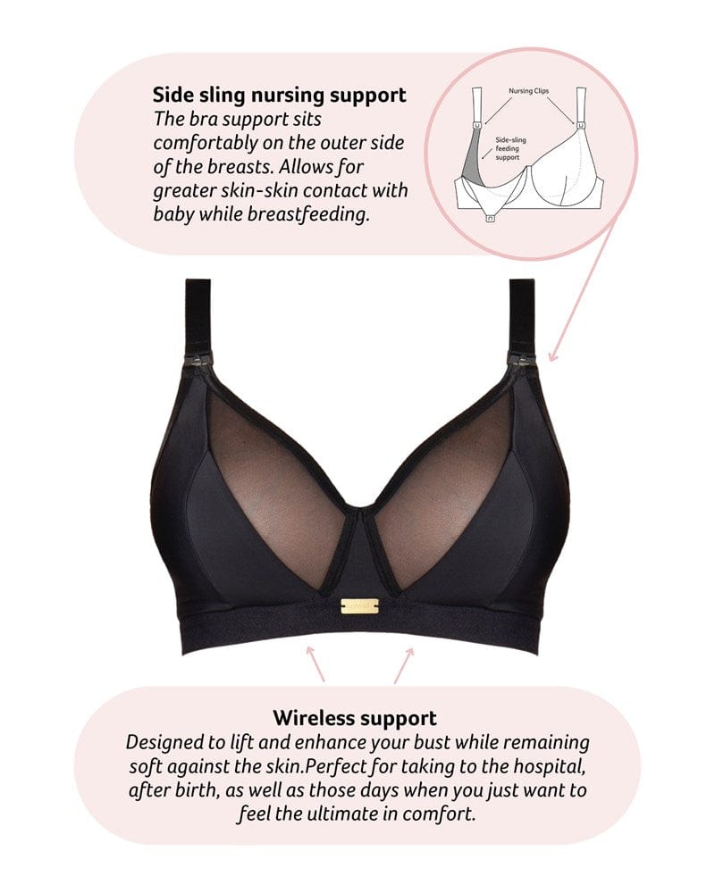 Technical details of Flawless Wirefree Nursing Bra - Black