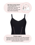 Technical features of My Necessity Nursing Cami Top in Black