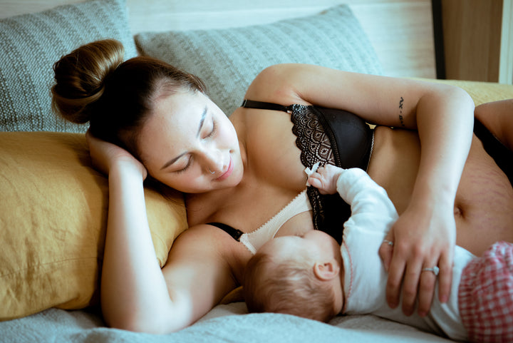 DAKIMOE Maternity Nursing Wire-Free Bra Breastfeeding Bralette, Carnation,  XL