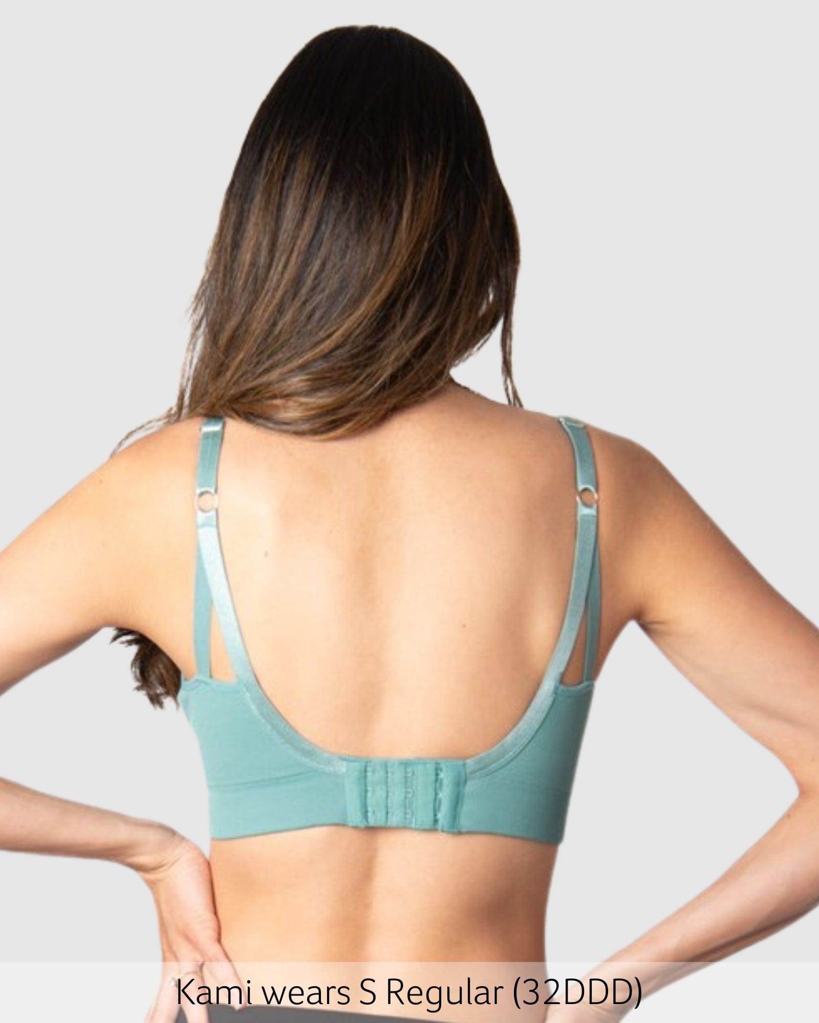 Back of My Necessity Multifit Sleep Nursing Bra in Jade