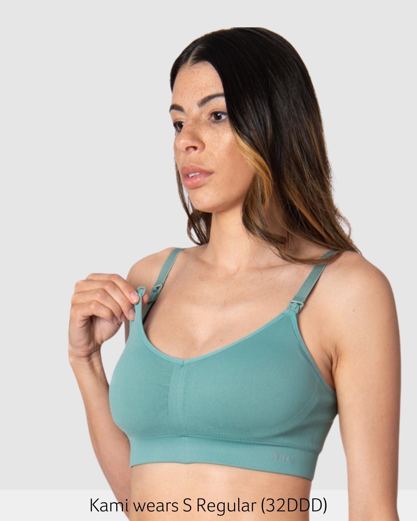 Nursing Clip on My Necessity Multifit Sleep Nursing Bra in Jade