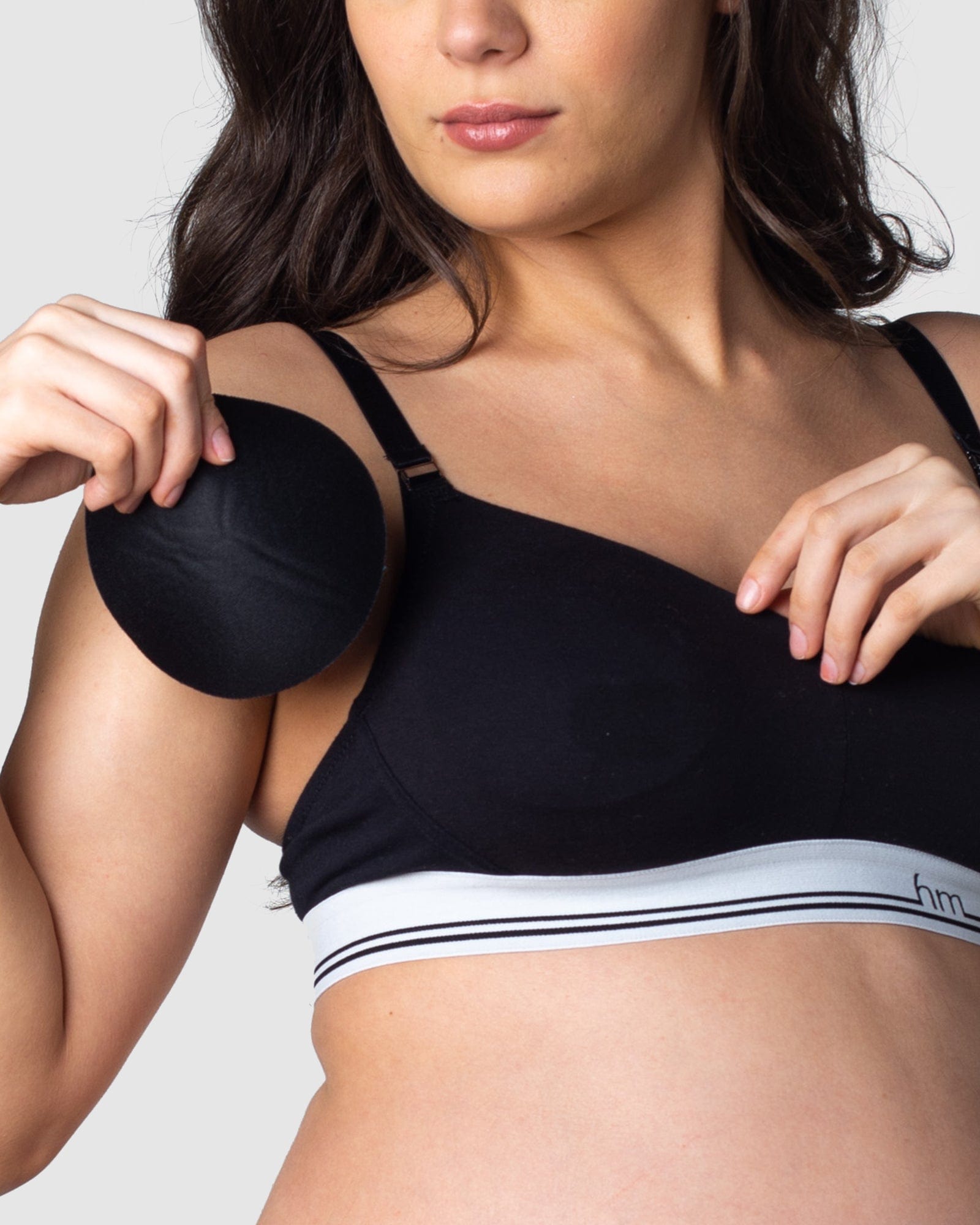 HOTMILK US ICON COTTON BLACK MULTIFIT NURSING MATERNITY BREASTFEEDING BRA - WIREFREE