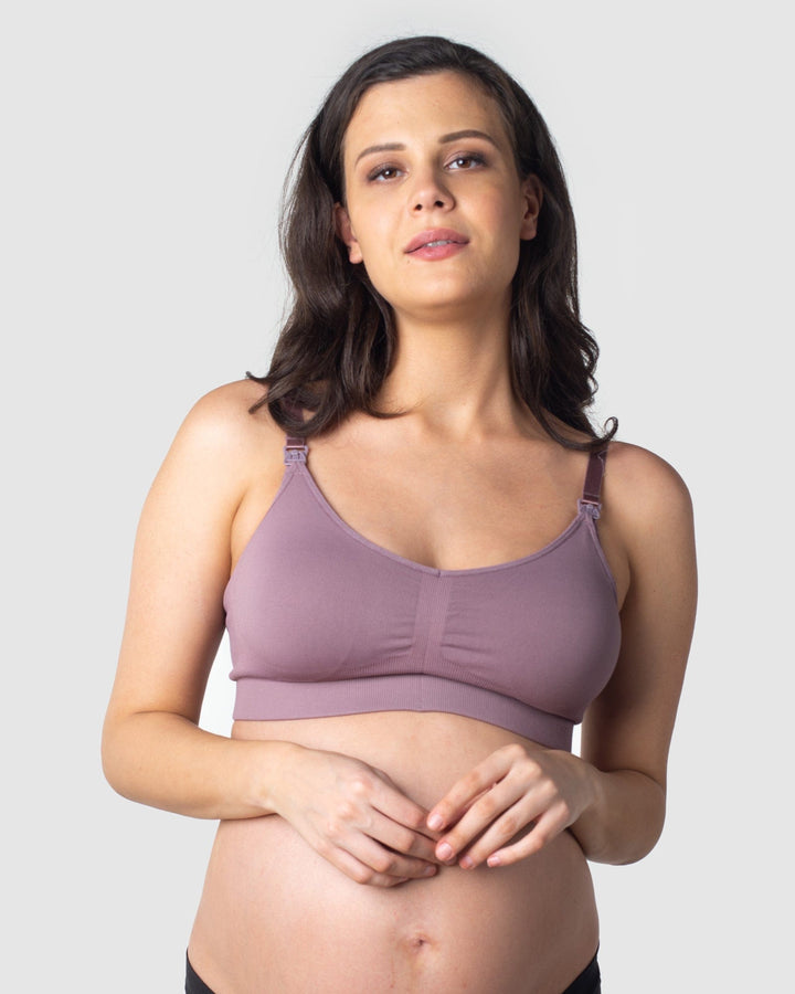 H&M Soft Pink Non-Wired Lace Maternity & Nursing Bra - Size UK 36C