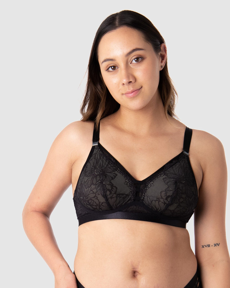 Everyday Luxe 2.0 Nursing & Hands-Free Pumping Bra - Black – Love and Fit